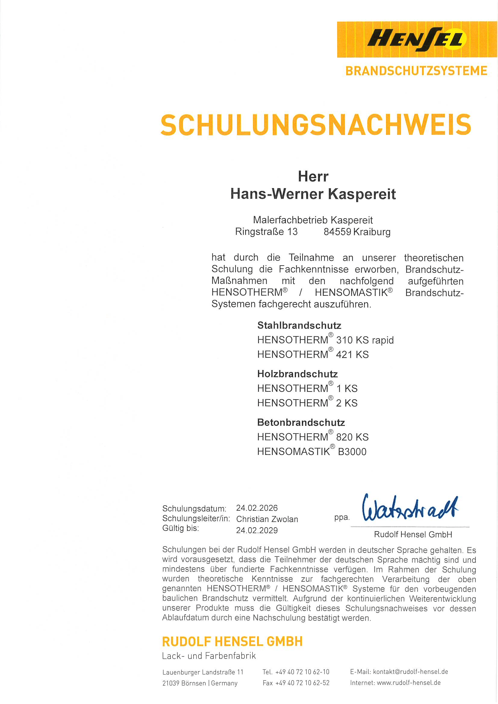 Wandgestaltung vom Malerbetrieb Kaspereit